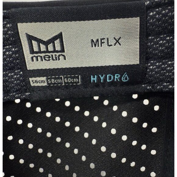 Melin MFLX Hydro Hat Water Repellent Black Performance Fitted Cap Mens 56cm - Picture 14 of 15